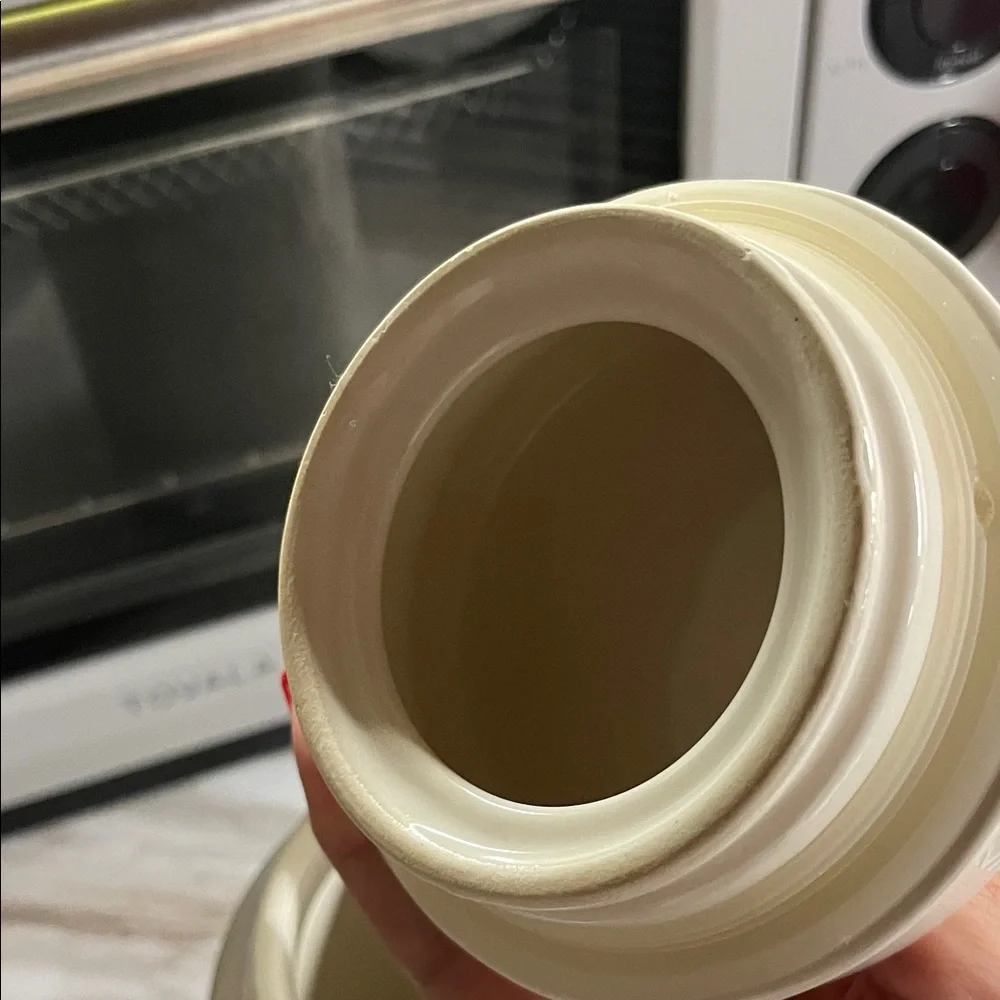 Ceramic 'WOOF' Dog Treat Jar - Cream